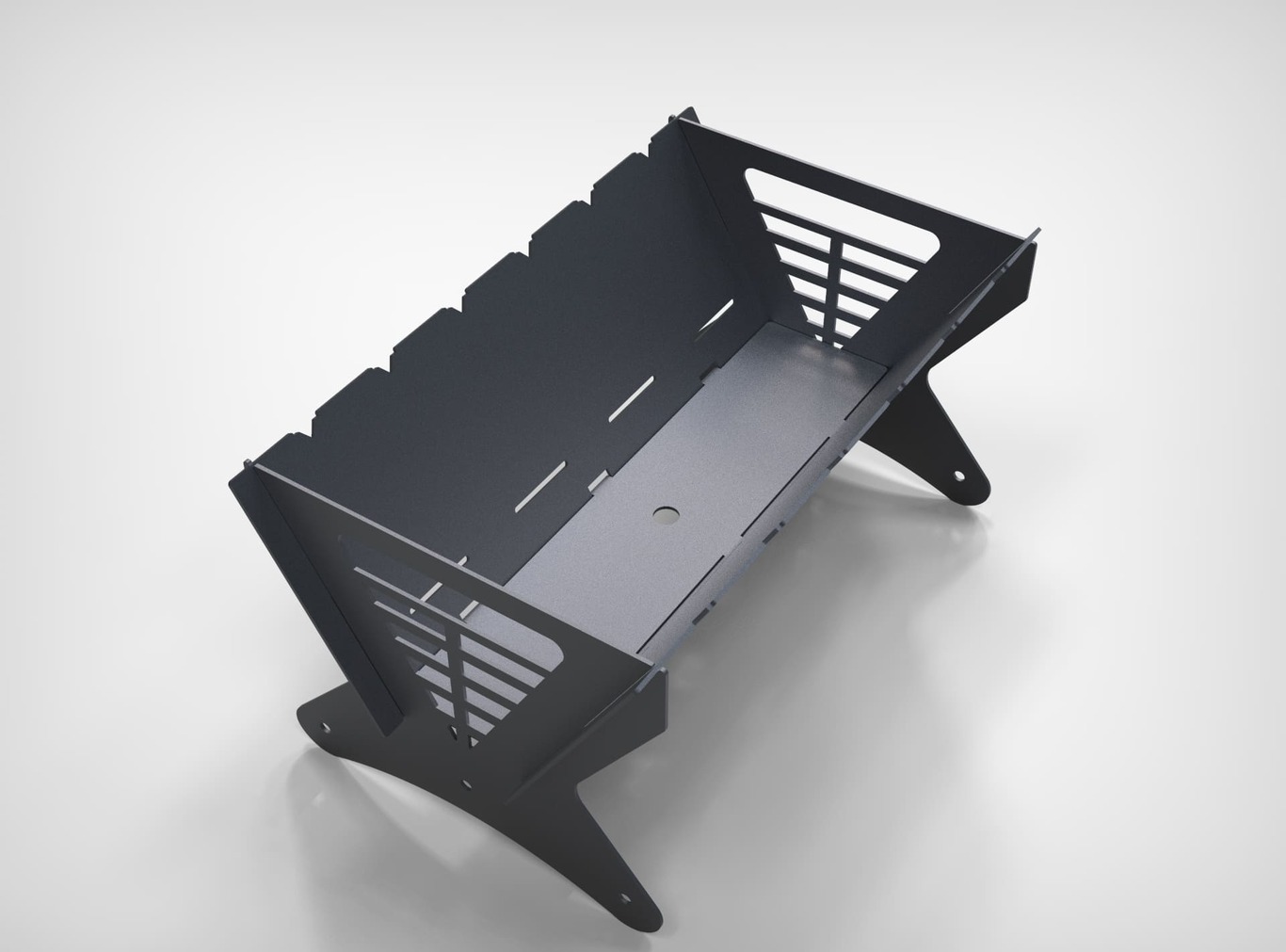 Mix V2 Fire Pit Grill. DXF files for plasma, laser cutting. Portable BBQ. Фото 8