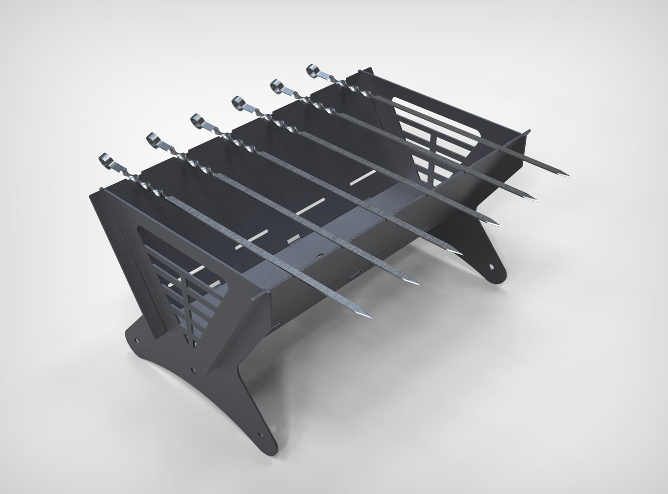 Mix V2 Fire Pit Grill. DXF files for plasma, laser cutting. Portable BBQ. Фото 9