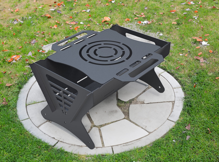 Mix V2 Fire Pit Grill. DXF files for plasma, laser cutting. Portable BBQ