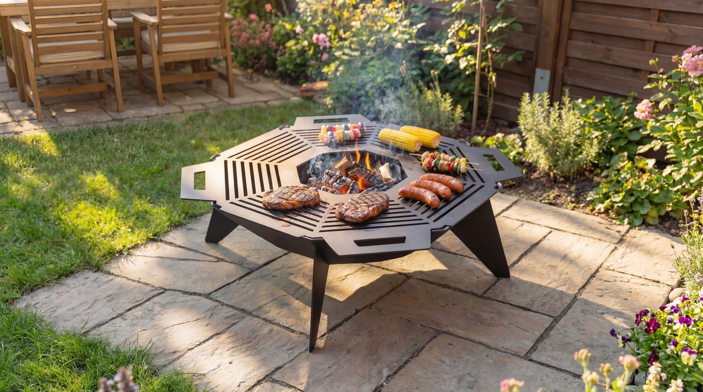 UFO Fire Pit Grill. DXF files for plasma, laser cutting. Фото 2