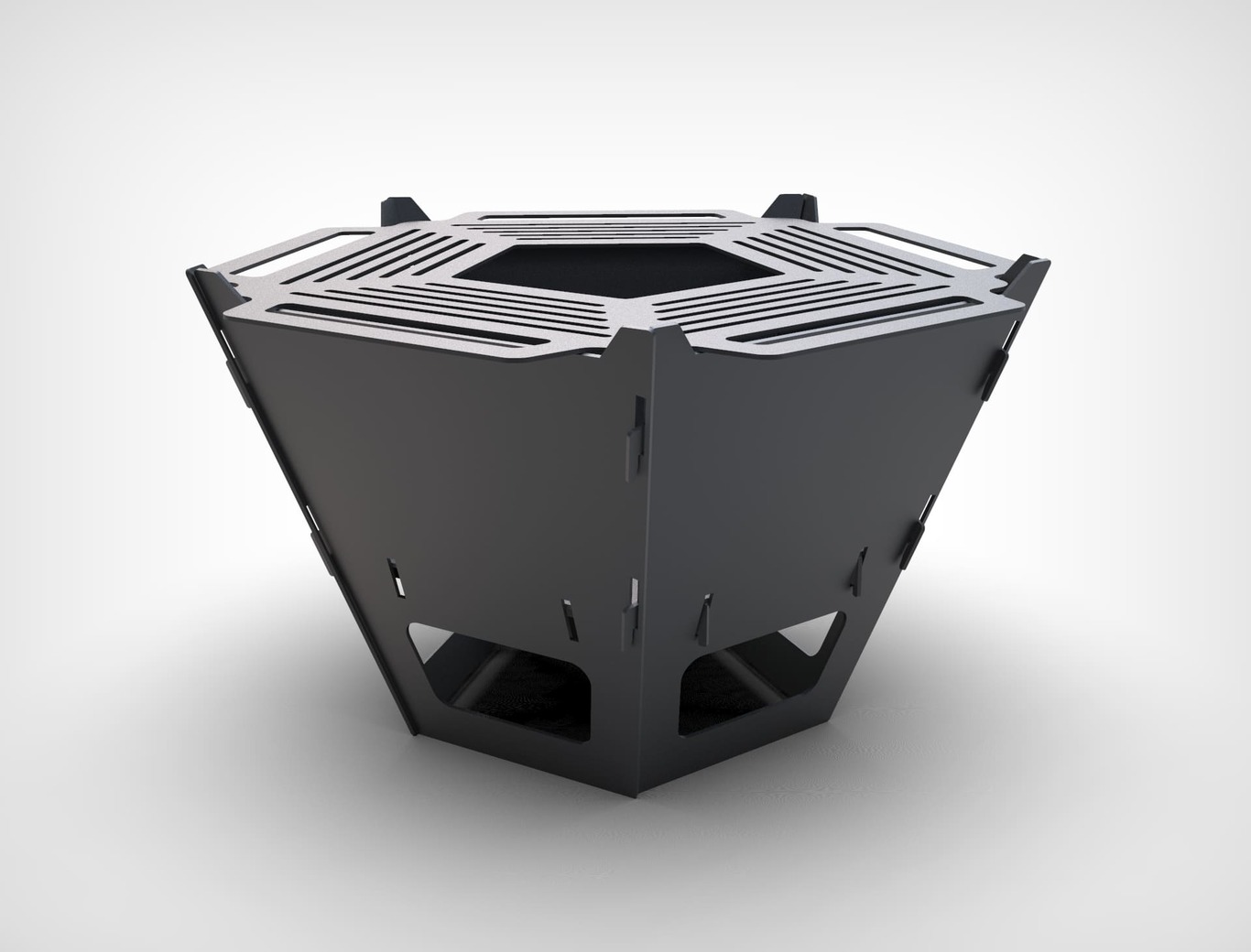 Pentagon Fire Pit Grill. DXF files for plasma, laser cutting. Фото 3