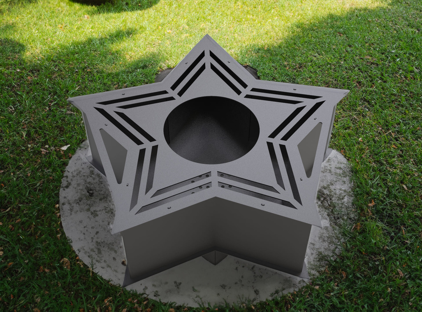 Star Fire Pit Grill. DXF files for plasma, laser cutting. Фото 2