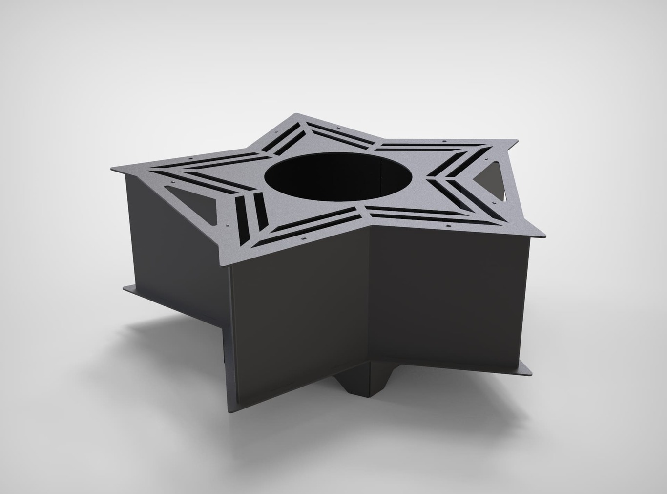 Star Fire Pit Grill. DXF files for plasma, laser cutting. Фото 3