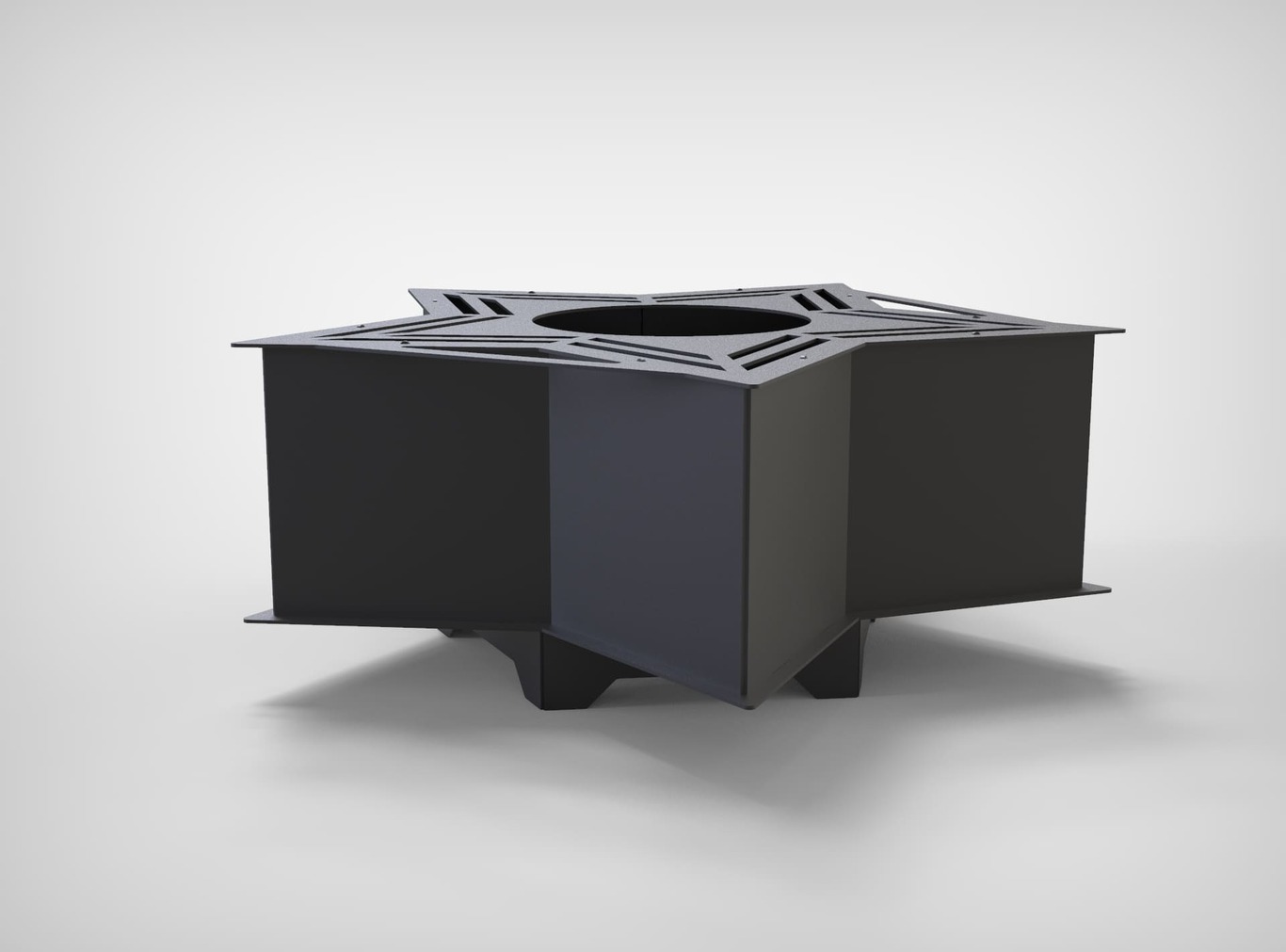 Star Fire Pit Grill. DXF files for plasma, laser cutting. Фото 4