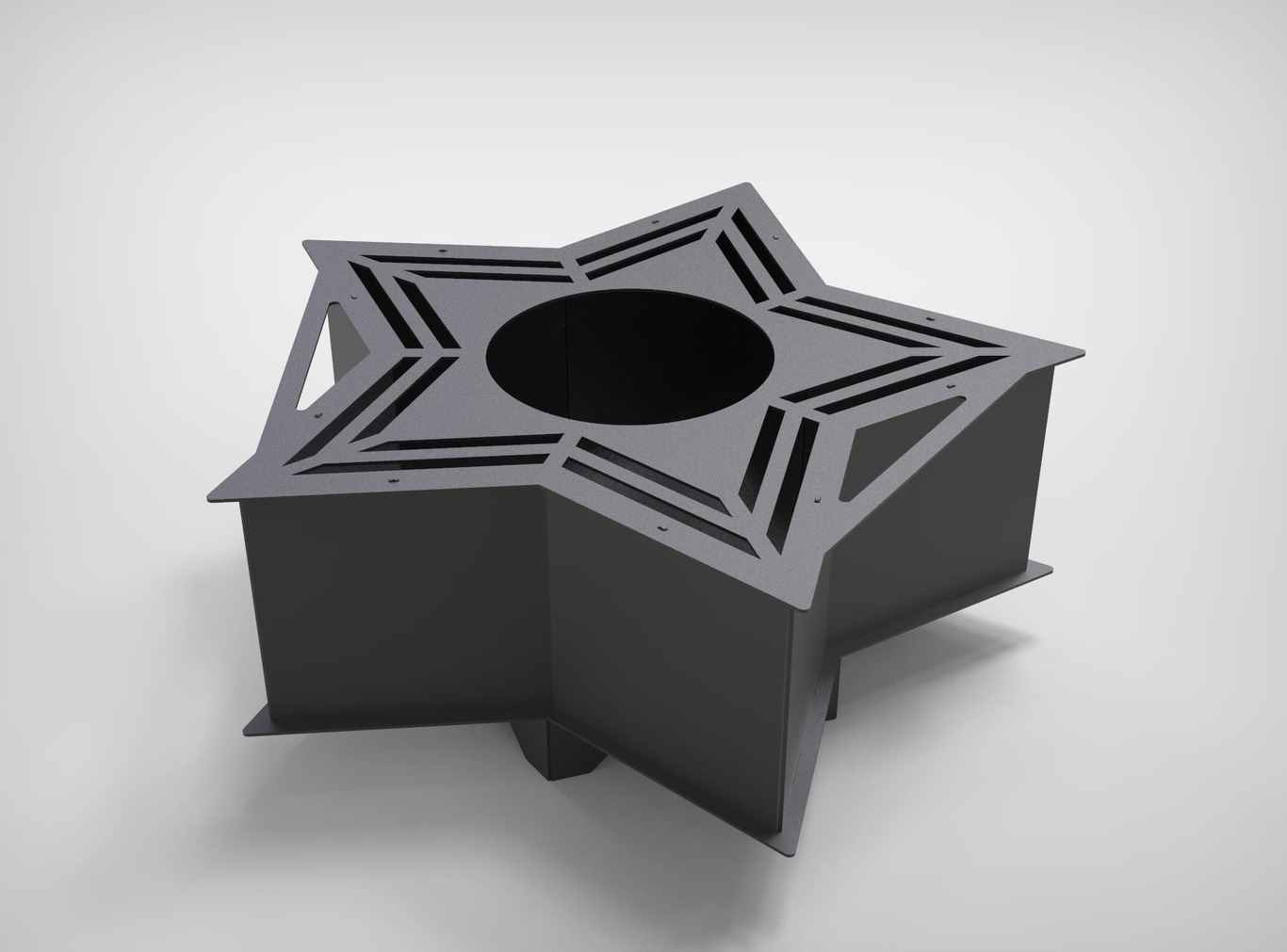 Star Fire Pit Grill. DXF files for plasma, laser cutting. Фото 6