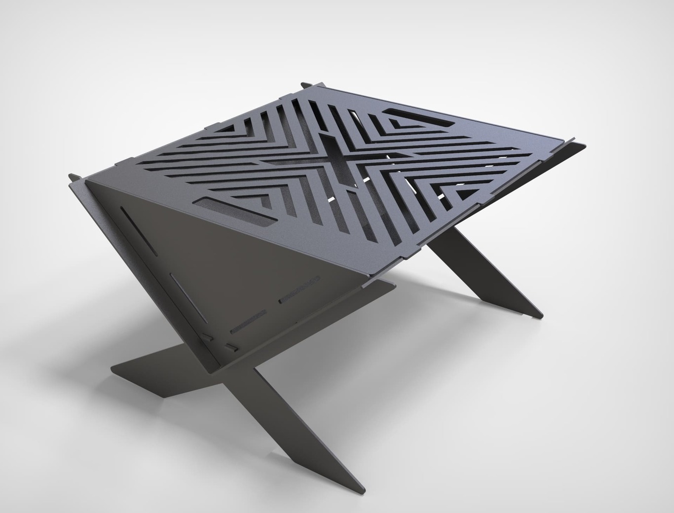 X Fire Pit Grill. DXF files for plasma, laser cutting. Фото 5