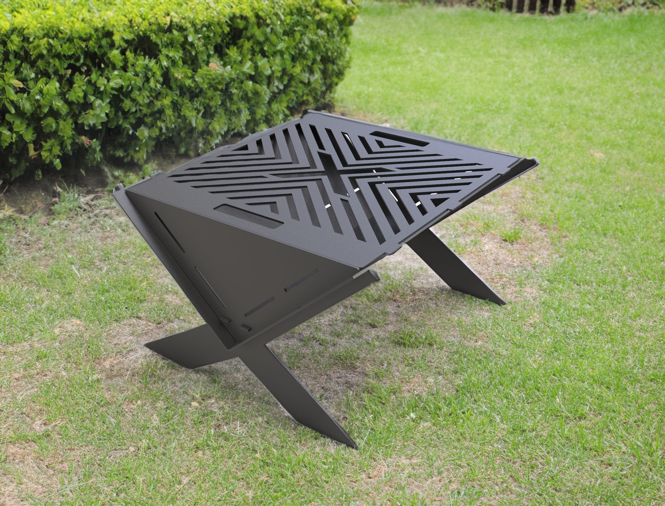 X Fire Pit Grill. DXF files for plasma, laser cutting. Фото 3