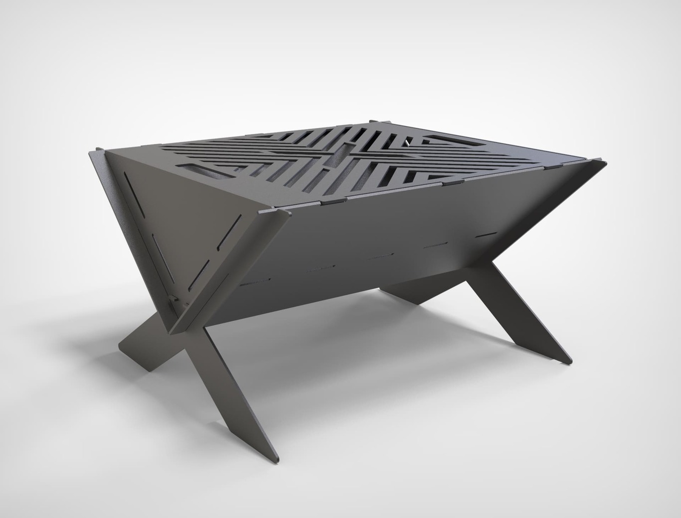X Fire Pit Grill. DXF files for plasma, laser cutting. Фото 6