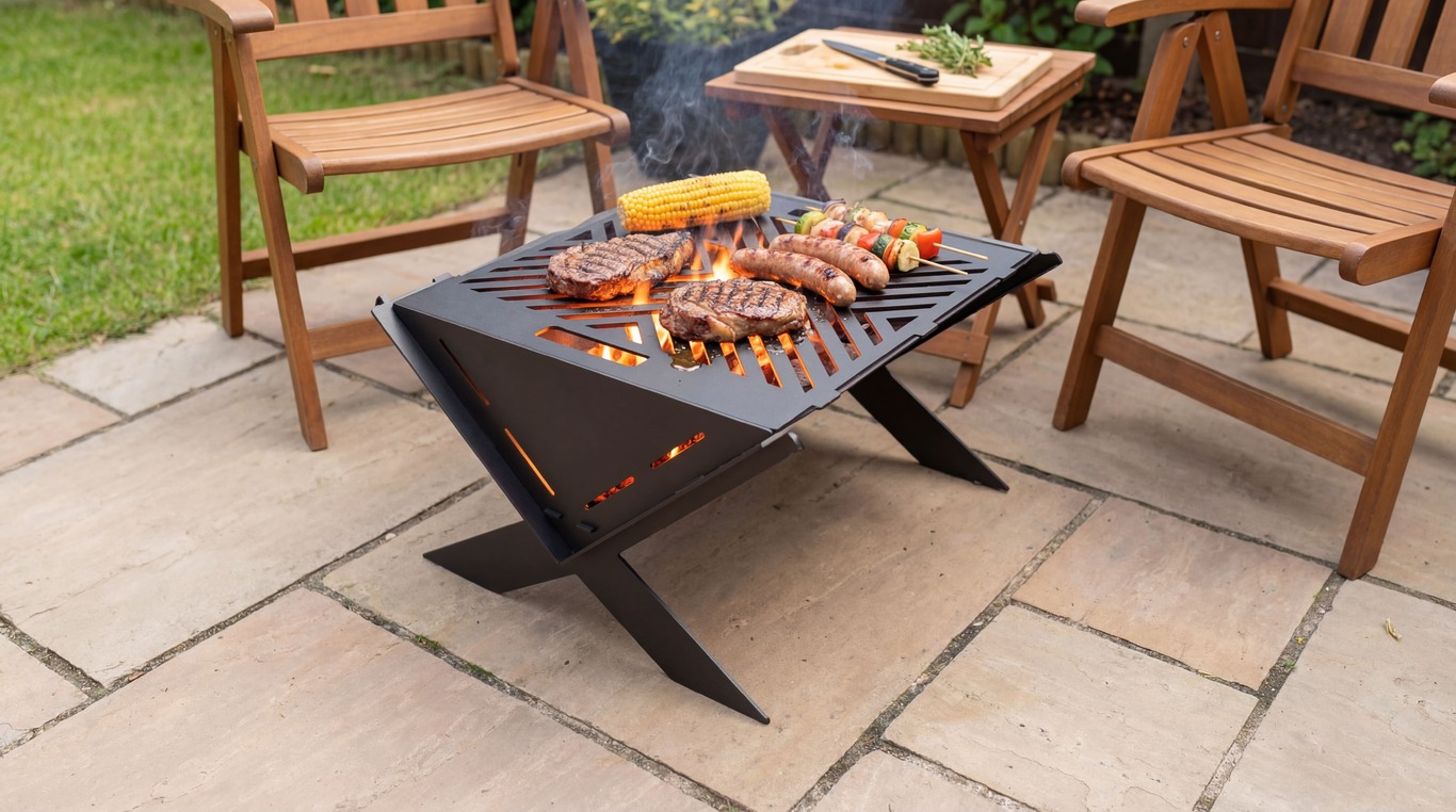 X Fire Pit Grill. DXF files for plasma, laser cutting. Фото 2
