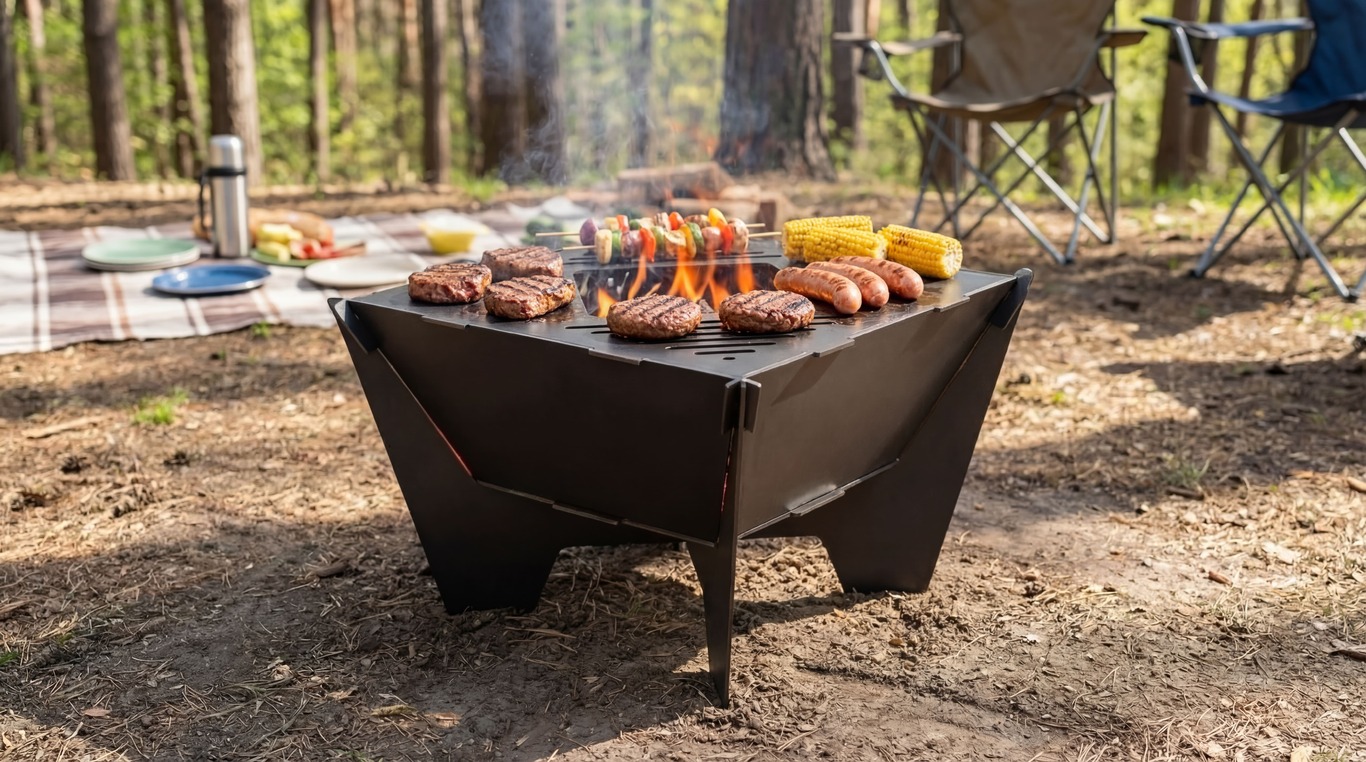 24-Inch Square Fire Pit Grill. DXF files for plasma, laser cutting. Фото 2