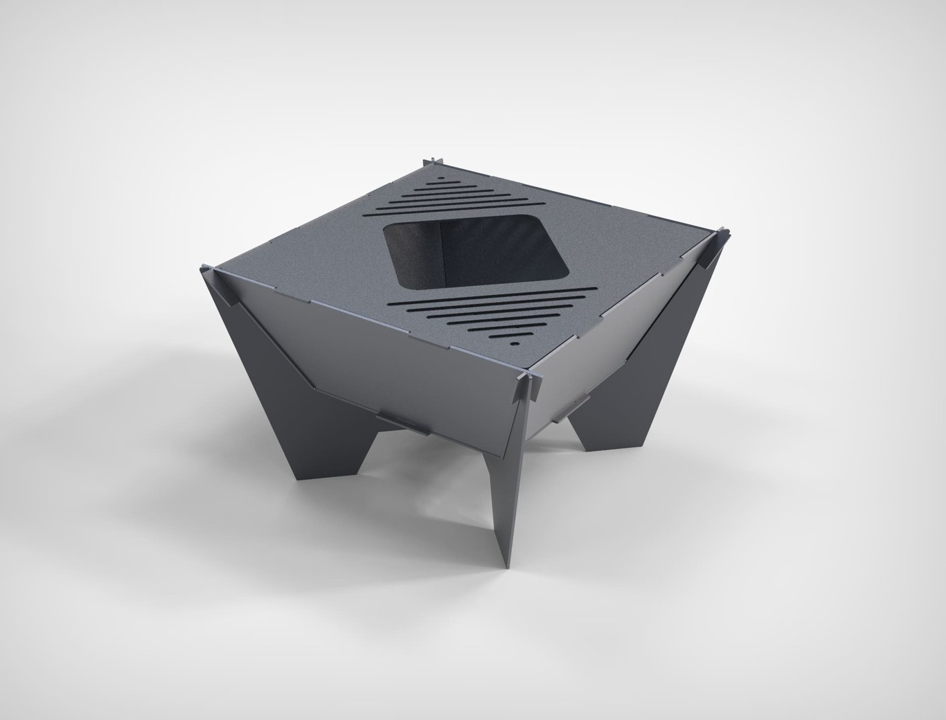 24-Inch Square Fire Pit Grill. DXF files for plasma, laser cutting. Фото 5
