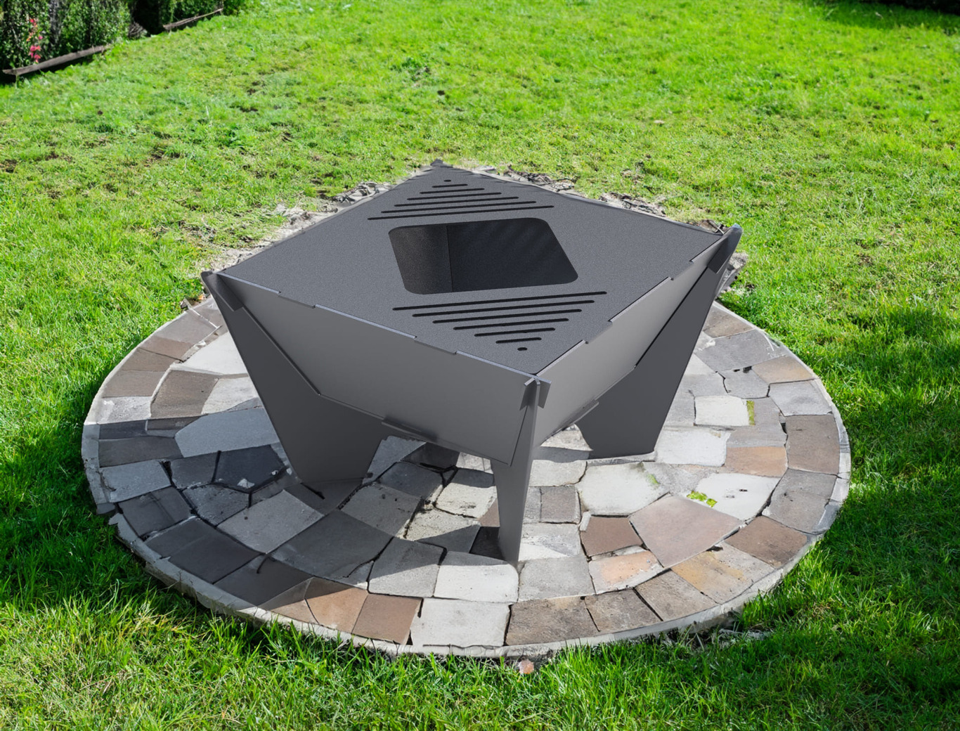 24-Inch Square Fire Pit Grill. DXF files for plasma, laser cutting