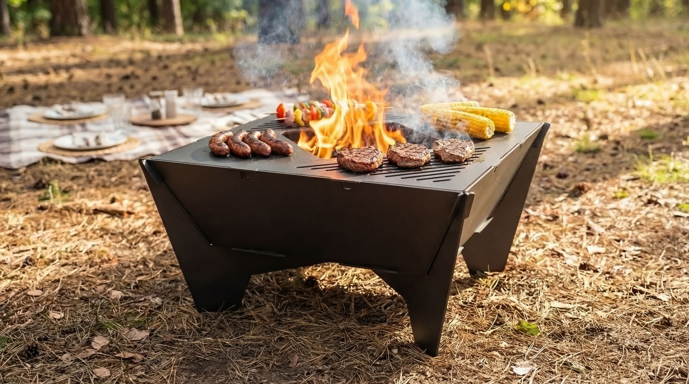 32-Inch Square Fire Pit Grill. DXF files for plasma, laser cutting. Фото 2