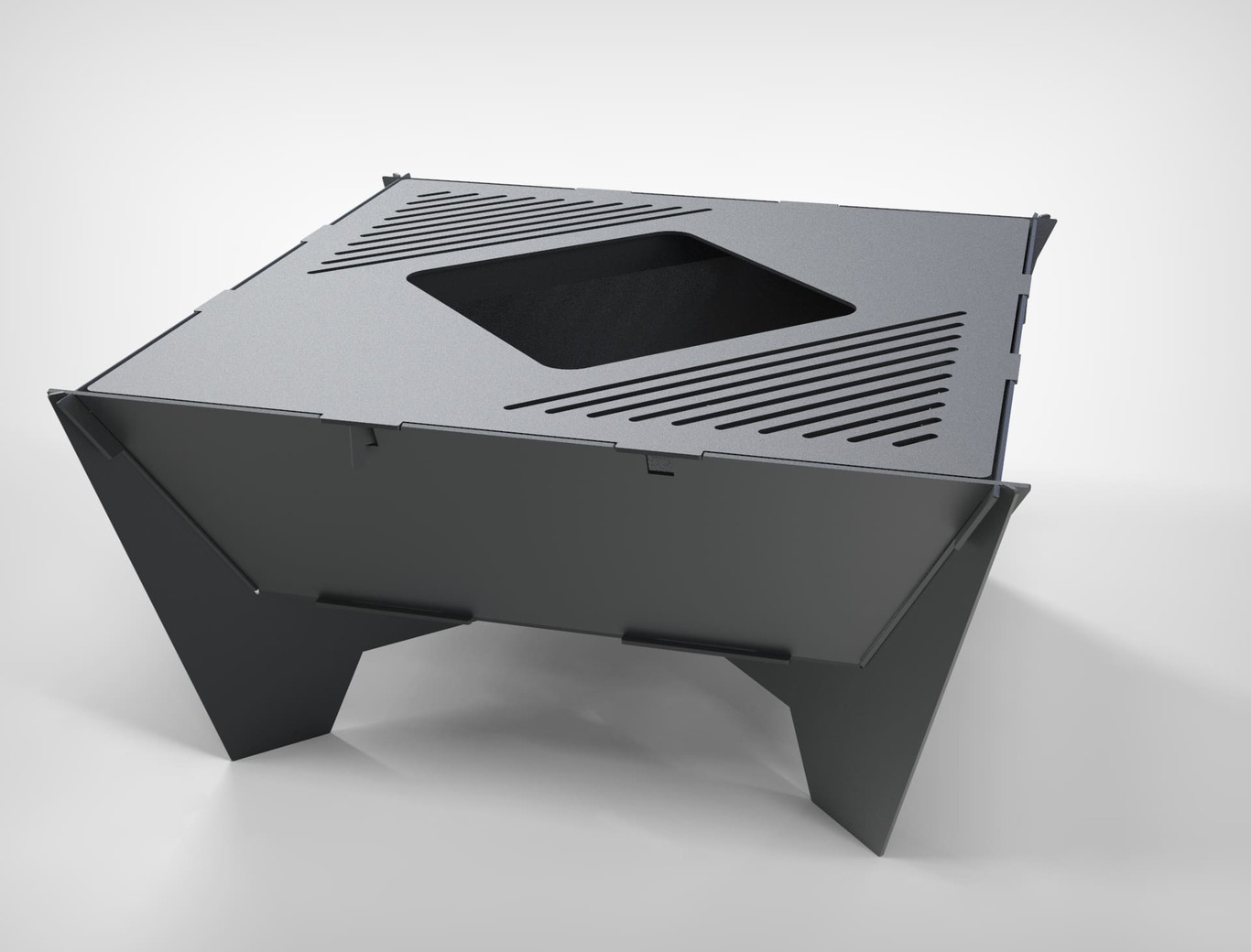 32-Inch Square Fire Pit Grill. DXF files for plasma, laser cutting. Фото 4