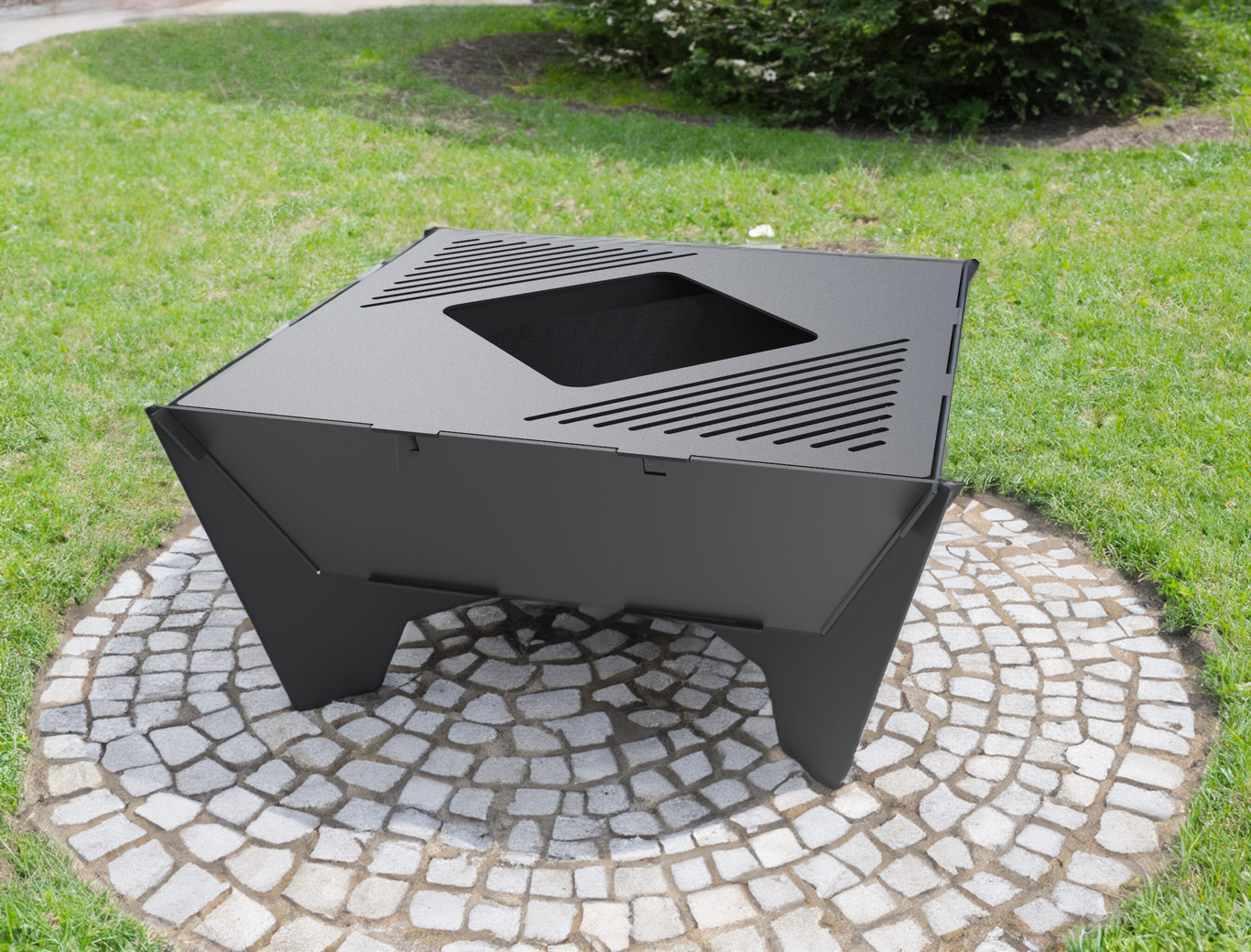 32-Inch Square Fire Pit Grill. DXF files for plasma, laser cutting