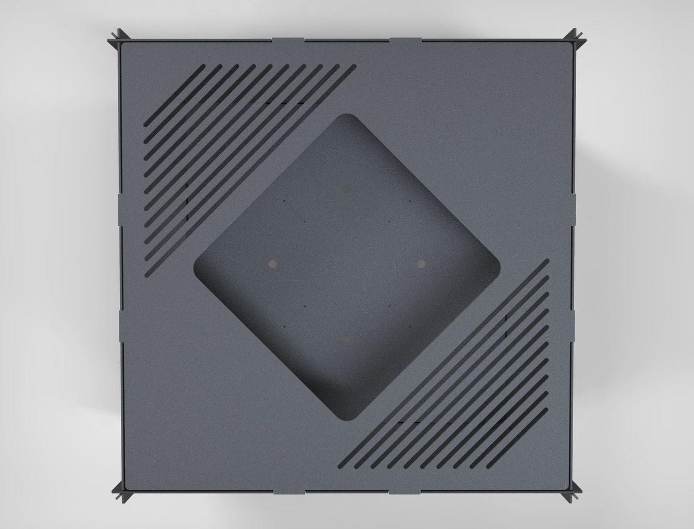 39-Inch Collapsible Square Fire Pit Grill. DXF files for plasma, laser cutting. Фото 6