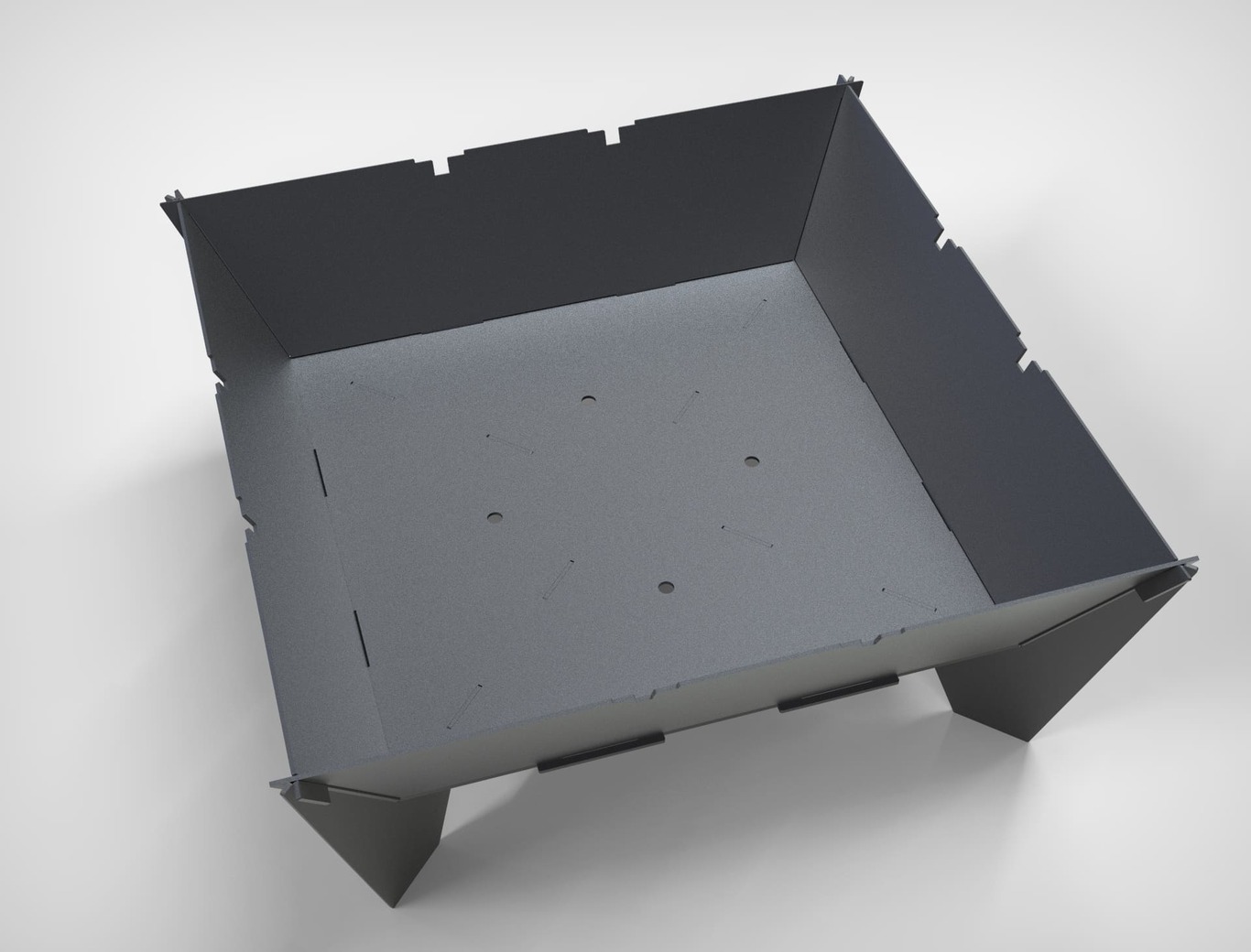 39-Inch Collapsible Square Fire Pit Grill. DXF files for plasma, laser cutting. Фото 7