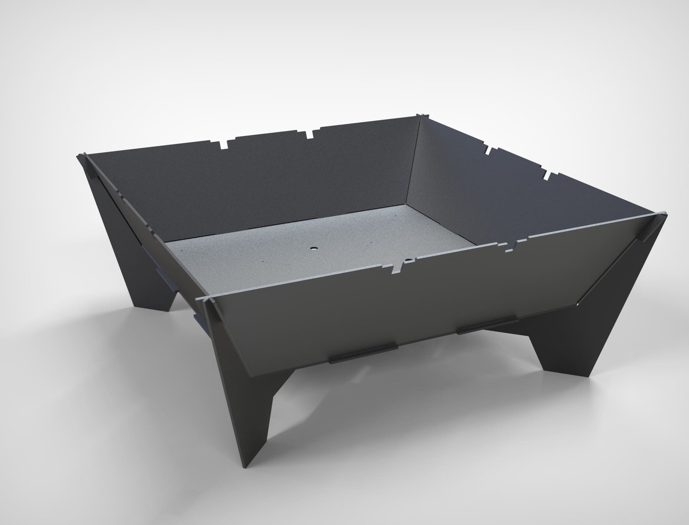 39-Inch Collapsible Square Fire Pit Grill. DXF files for plasma, laser cutting. Фото 8