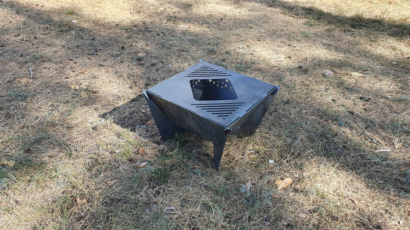 24-Inch Stars Square Fire Pit Grill. DXF files for plasma, laser cutting. Фото 4