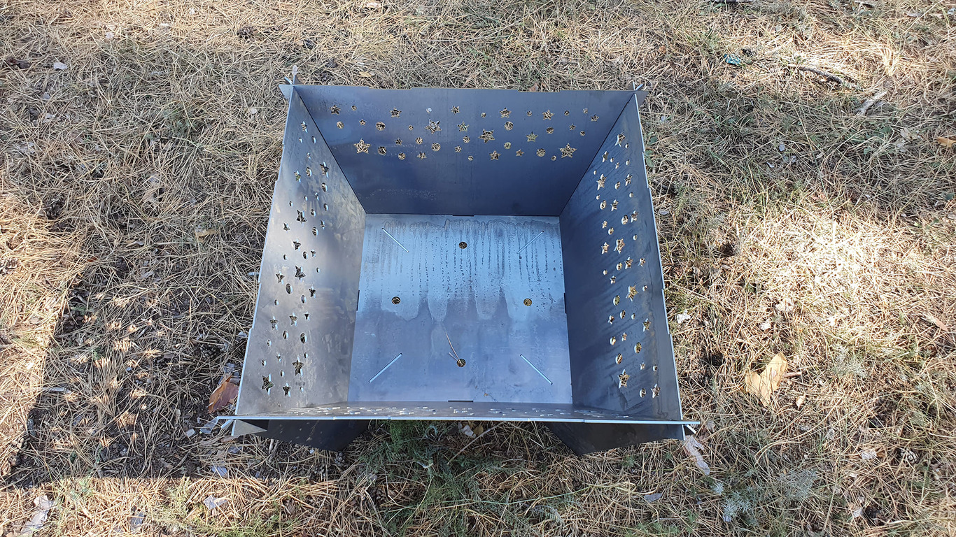 24-Inch Stars Square Fire Pit Grill. DXF files for plasma, laser cutting. Фото 6