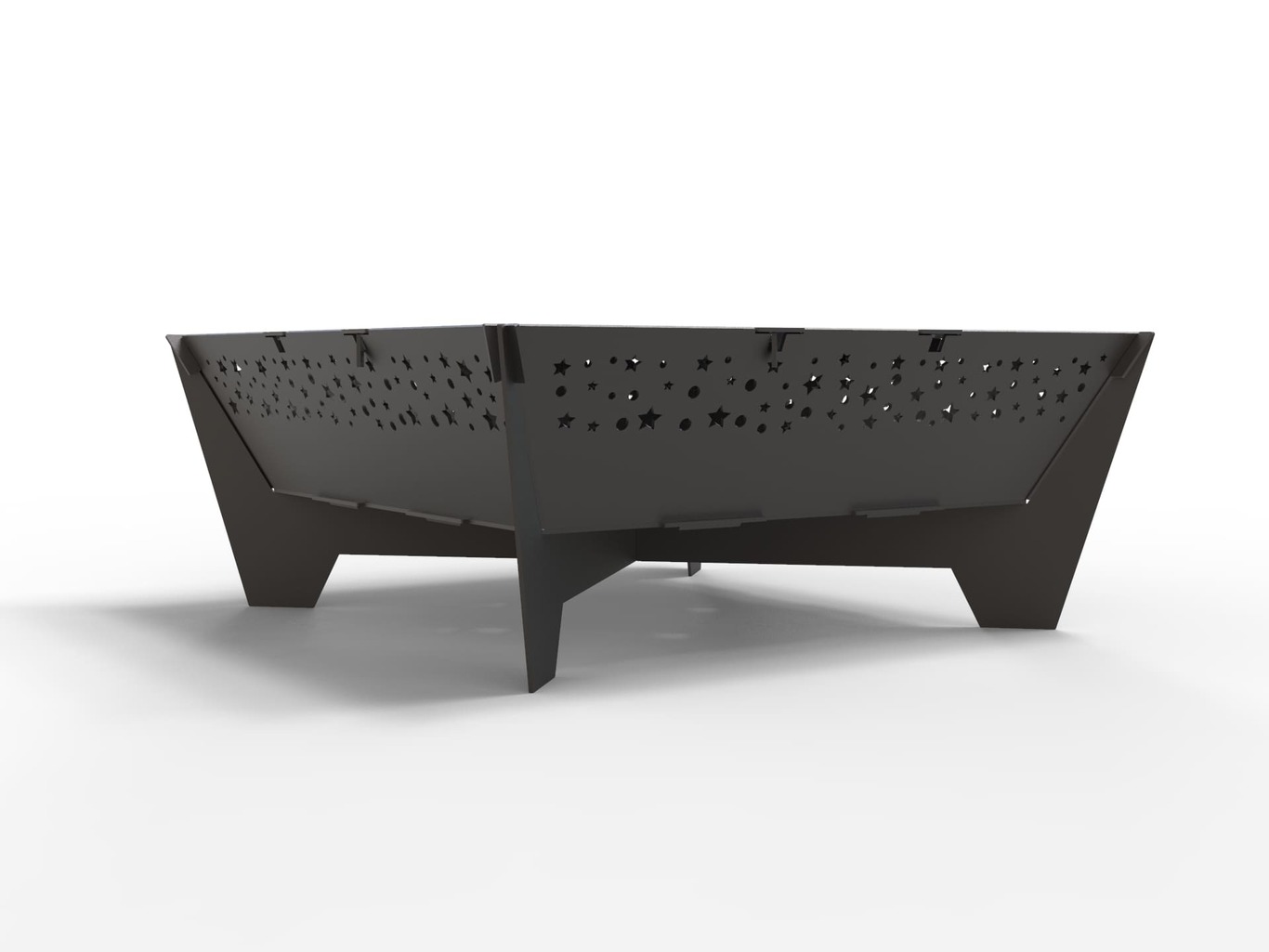 39-Inch Stars Square Fire Pit Grill. DXF files for plasma, laser cutting. Фото 8