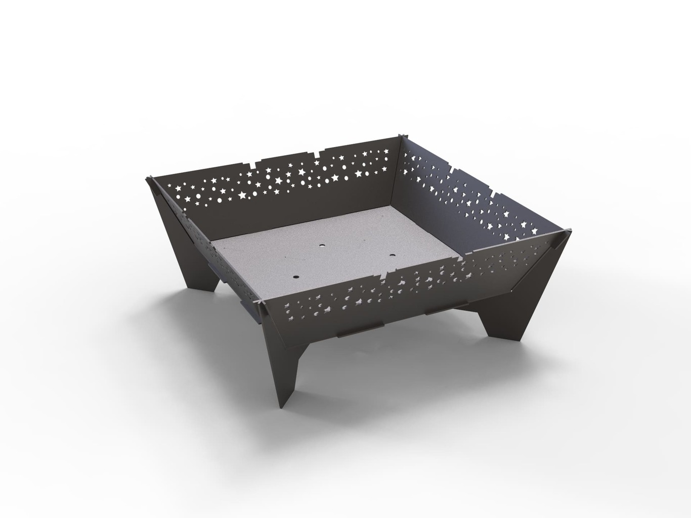 39-Inch Stars Square Fire Pit Grill. DXF files for plasma, laser cutting. Фото 6