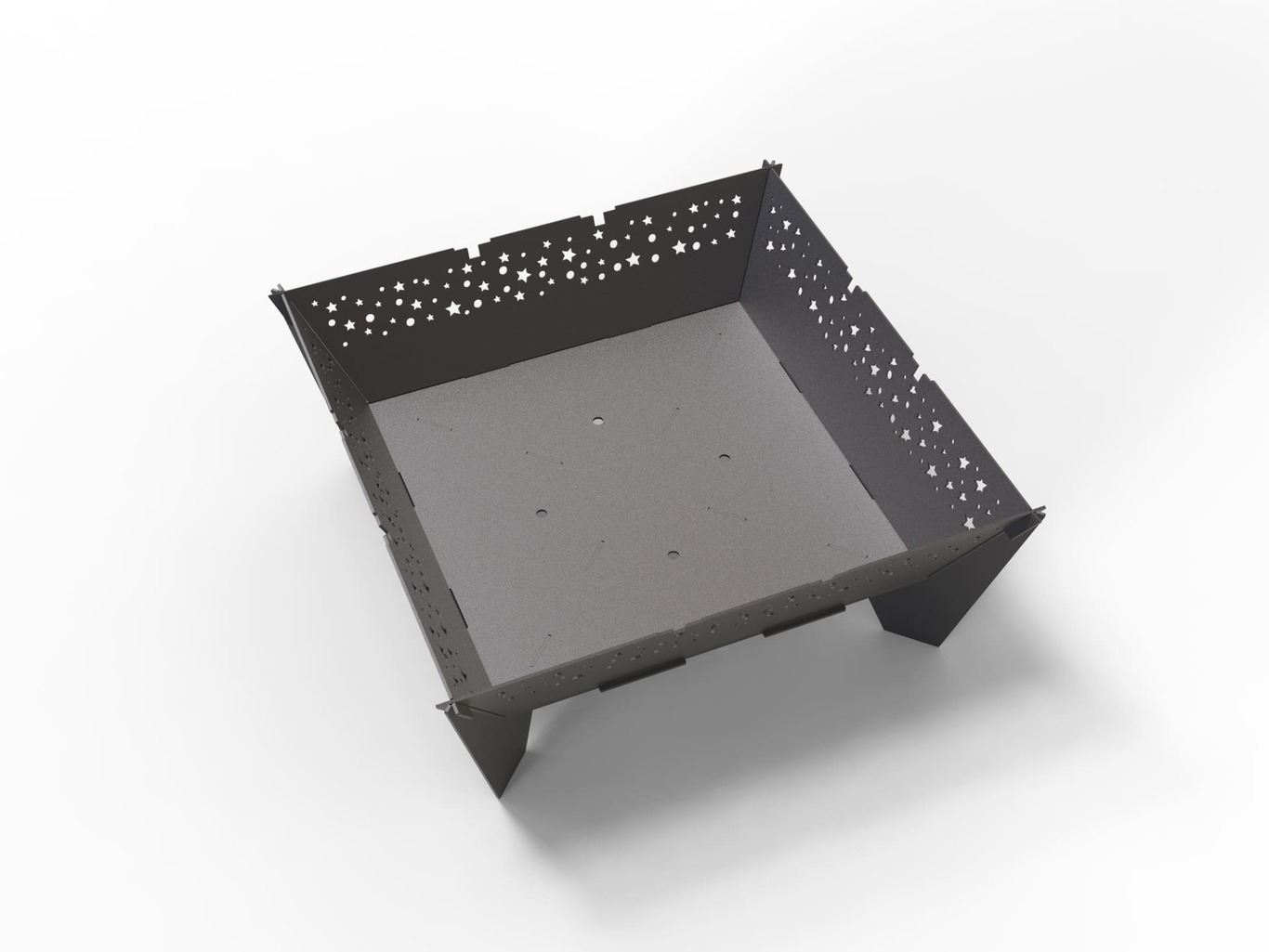 39-Inch Stars Square Fire Pit Grill. DXF files for plasma, laser cutting. Фото 7
