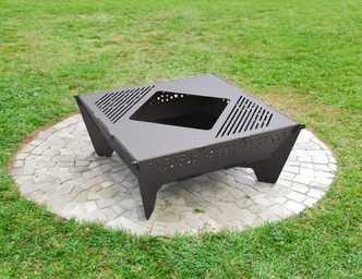 39-Inch Stars Square Fire Pit Grill. DXF files for plasma, laser cutting