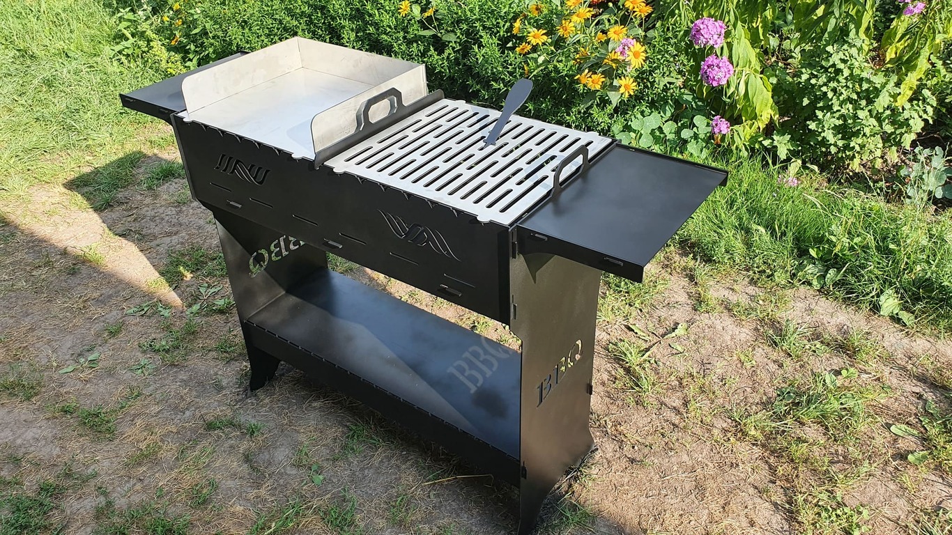 BBQ Fire Pit Grill. DXF files for plasma, laser cutting