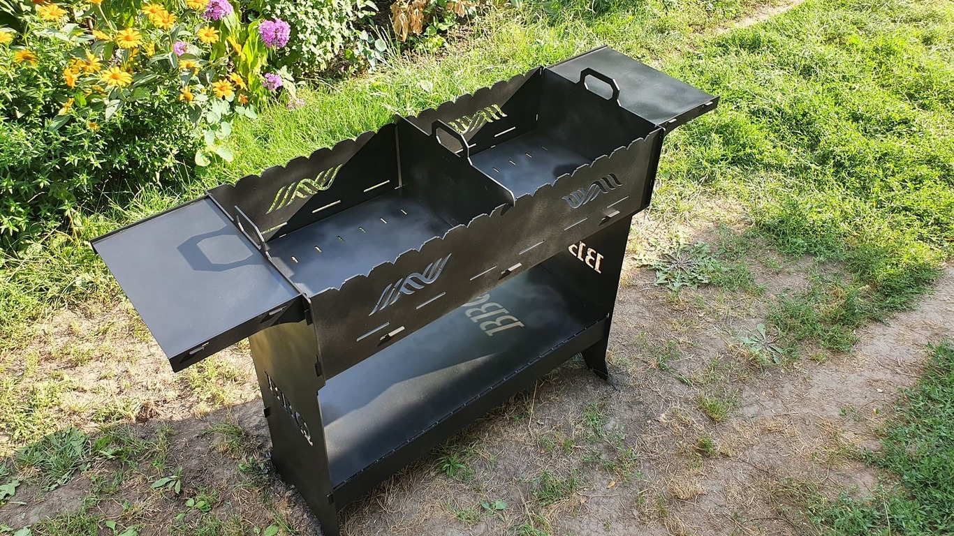 BBQ Fire Pit Grill. DXF files for plasma, laser cutting. Фото 10