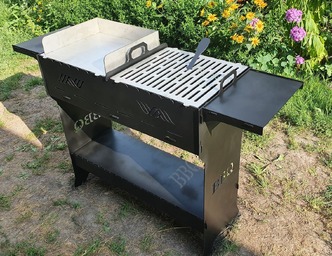 BBQ Fire Pit Grill. DXF files for plasma, laser cutting