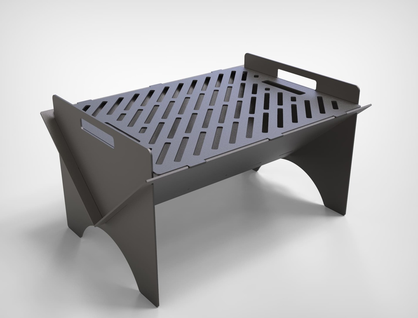 Foldable V2 Fire Pit Grill. DXF files for plasma, laser cutting. Portable Barbecue. Фото 4