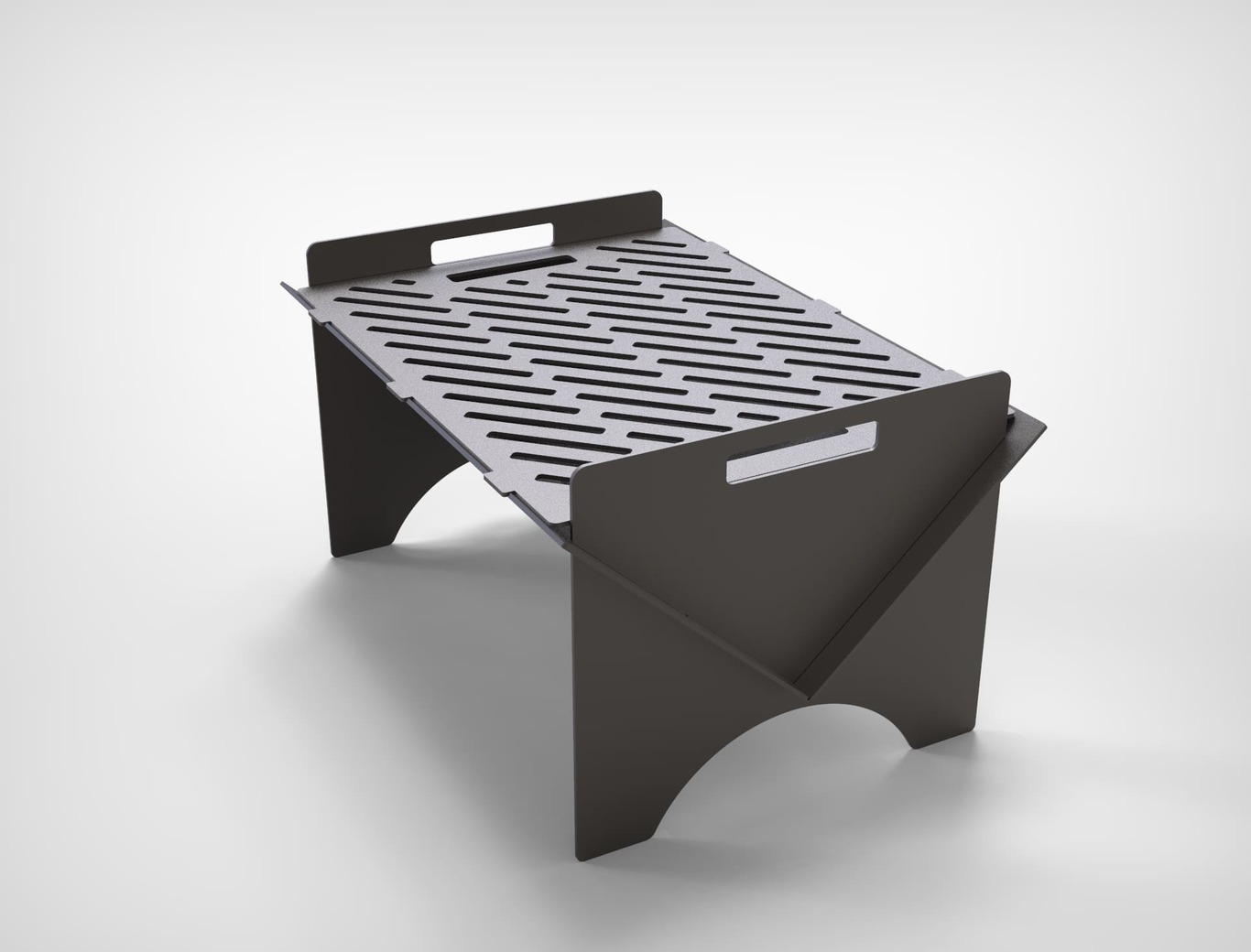 Foldable V2 Fire Pit Grill. DXF files for plasma, laser cutting. Portable Barbecue. Фото 3
