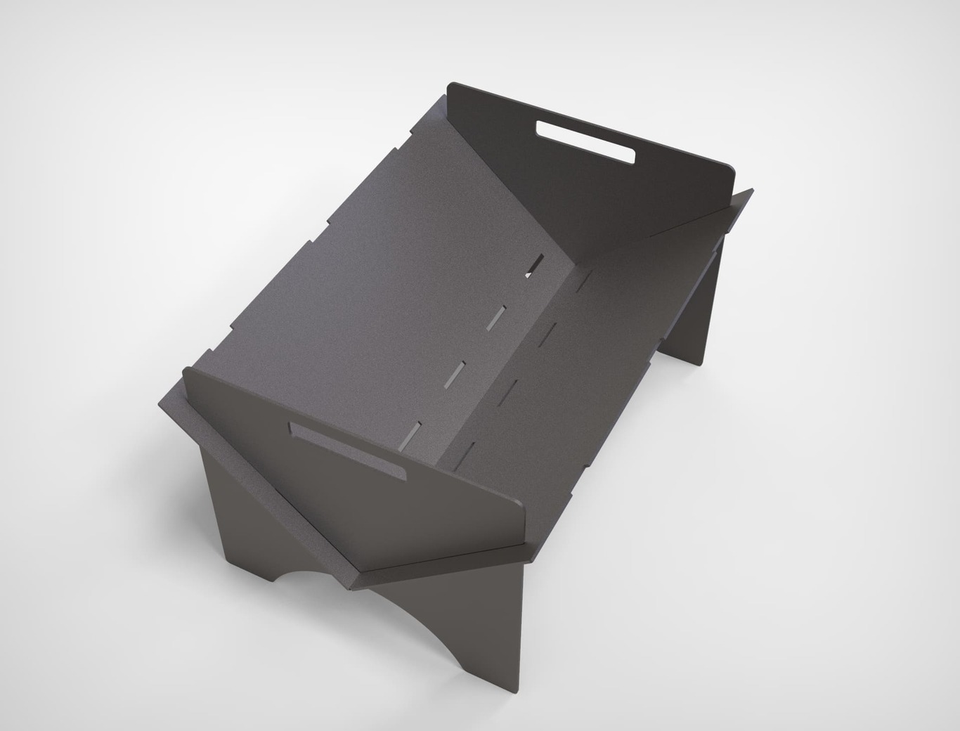 Foldable V2 Fire Pit Grill. DXF files for plasma, laser cutting. Portable Barbecue. Фото 9