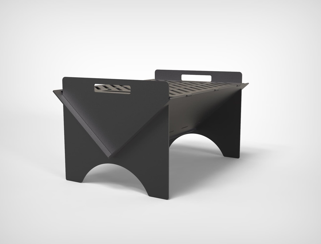 Foldable V2 Fire Pit Grill. DXF files for plasma, laser cutting. Portable Barbecue. Фото 10