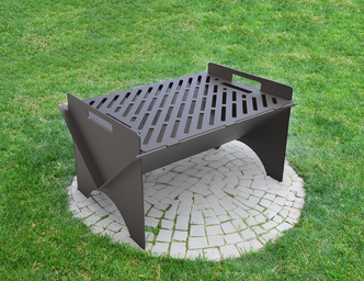 Foldable V2 Fire Pit Grill. DXF files for plasma, laser cutting. Portable Barbecue