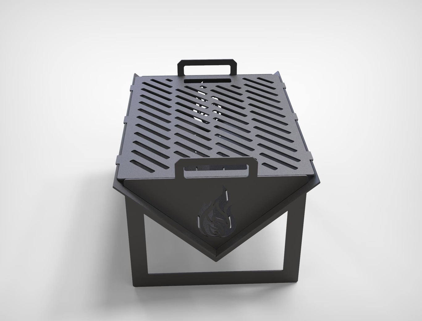 Foldable Fire Pit Grill. DXF files for plasma, laser cutting. Portable Barbecue. Фото 3