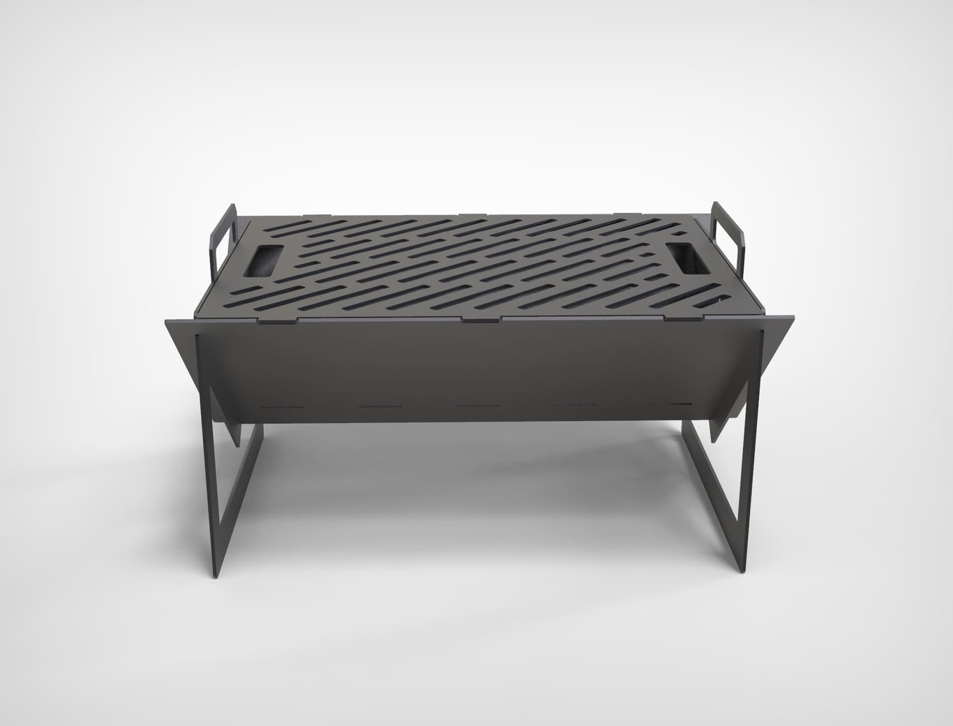 Foldable Fire Pit Grill. DXF files for plasma, laser cutting. Portable Barbecue. Фото 5