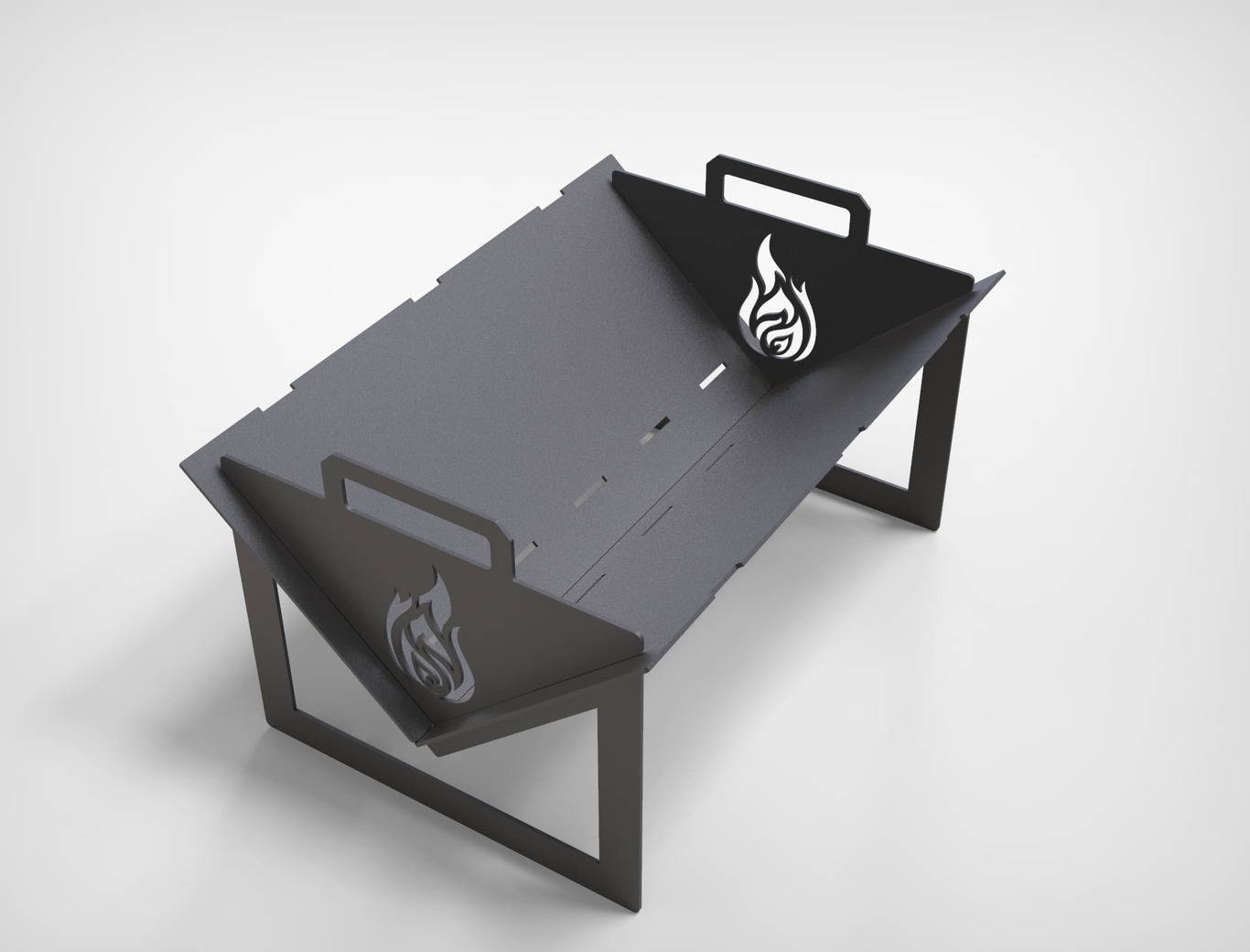 Foldable Fire Pit Grill. DXF files for plasma, laser cutting. Portable Barbecue. Фото 6