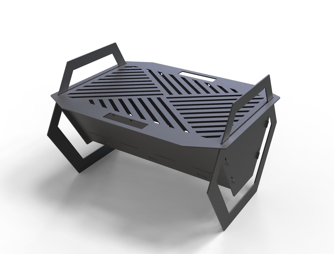 Hex Fire Pit Grill. DXF files for plasma, laser cutting. Фото 6