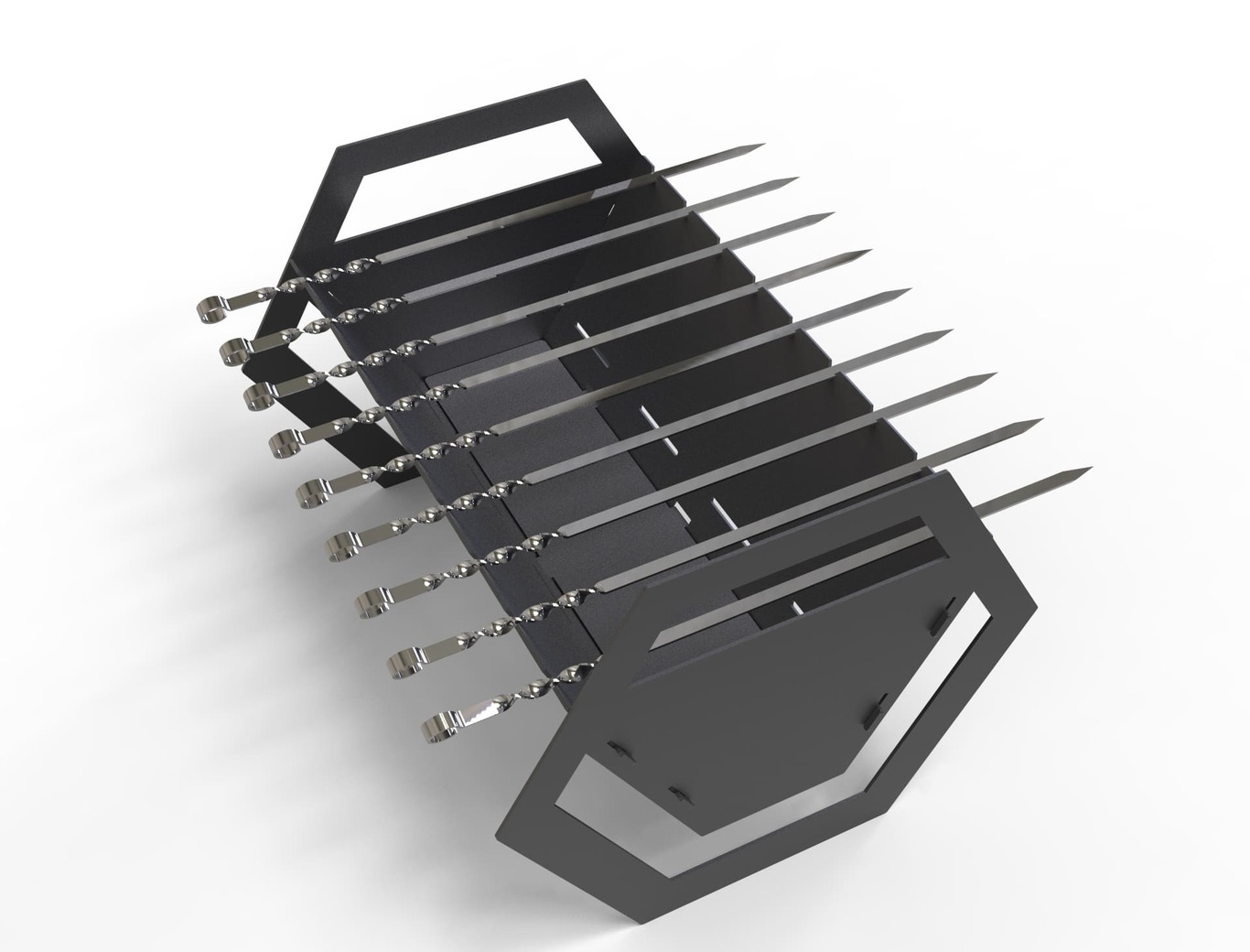 Hex Fire Pit Grill. DXF files for plasma, laser cutting. Фото 8