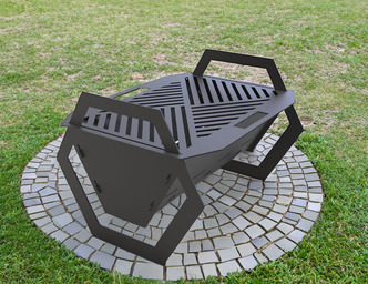 Hex Fire Pit Grill. DXF files for plasma, laser cutting