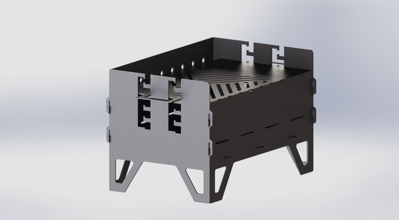 Level Fire Pit Grill. DXF files for plasma, laser cutting. Фото 4