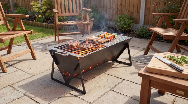 Long Fire Pit Grill. DXF files for plasma, laser cutting