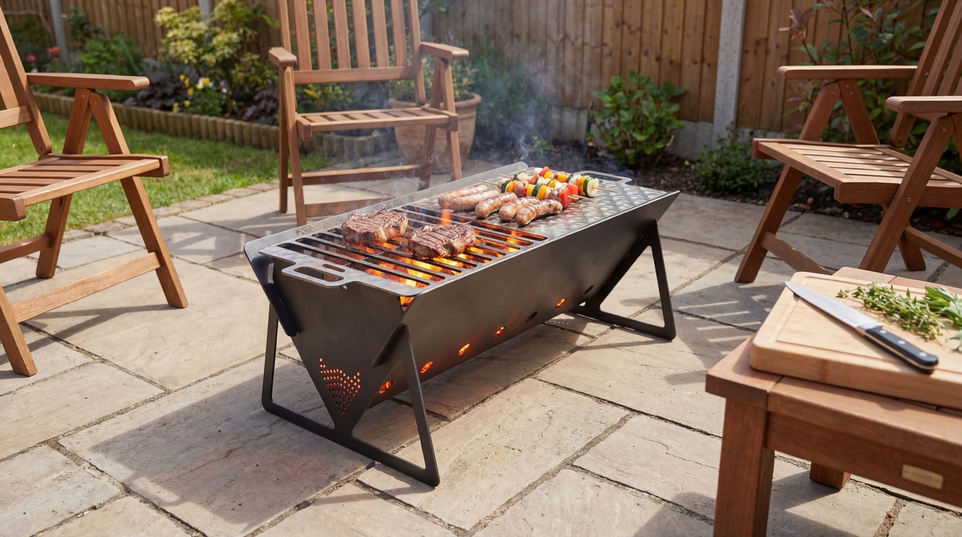Long Fire Pit Grill. DXF files for plasma, laser cutting