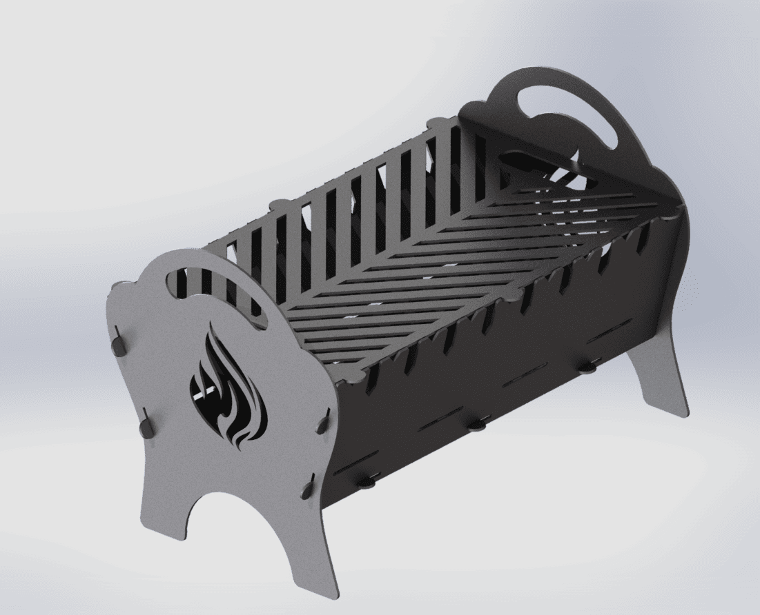 Spark Fire Fire Pit Grill. DXF files for plasma, laser cutting. Фото 4