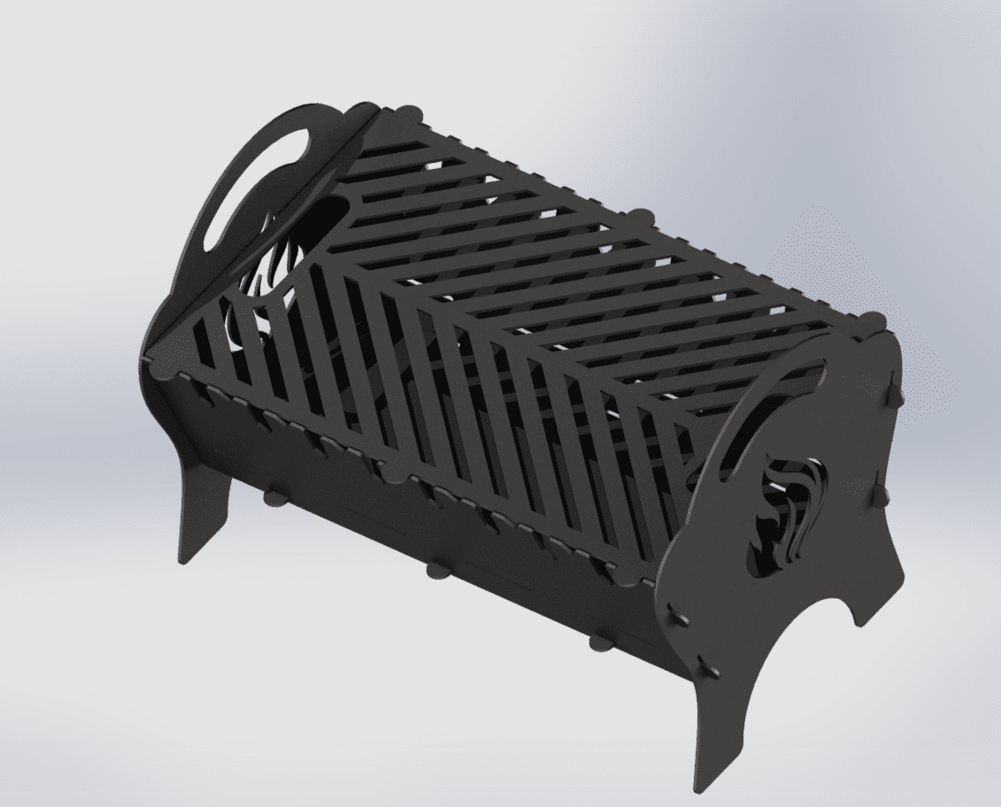 Spark Fire Fire Pit Grill. DXF files for plasma, laser cutting. Фото 3