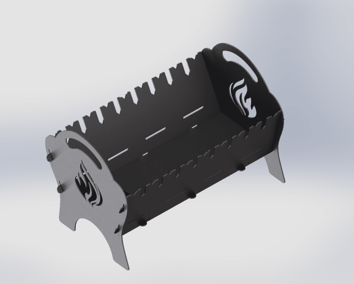 Spark Fire Fire Pit Grill. DXF files for plasma, laser cutting. Фото 5