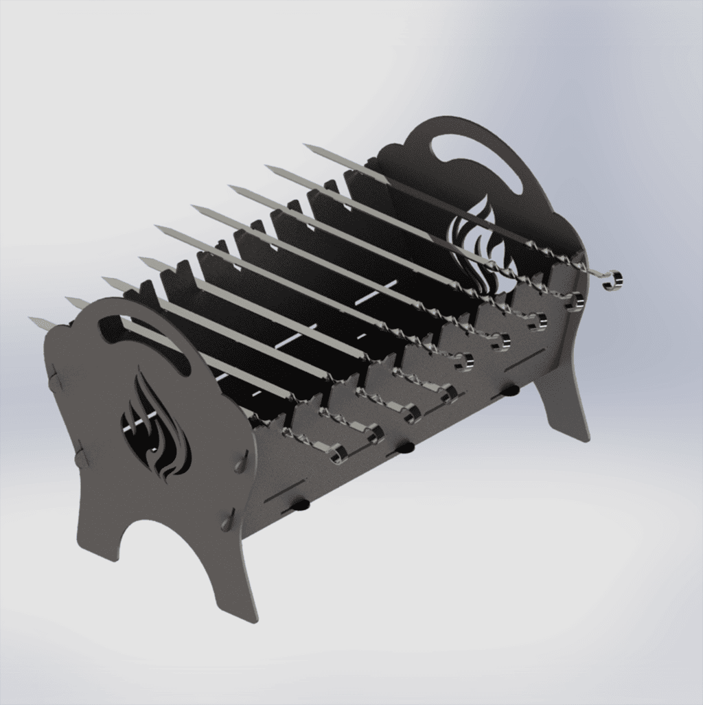 Spark Fire Fire Pit Grill. DXF files for plasma, laser cutting. Фото 6