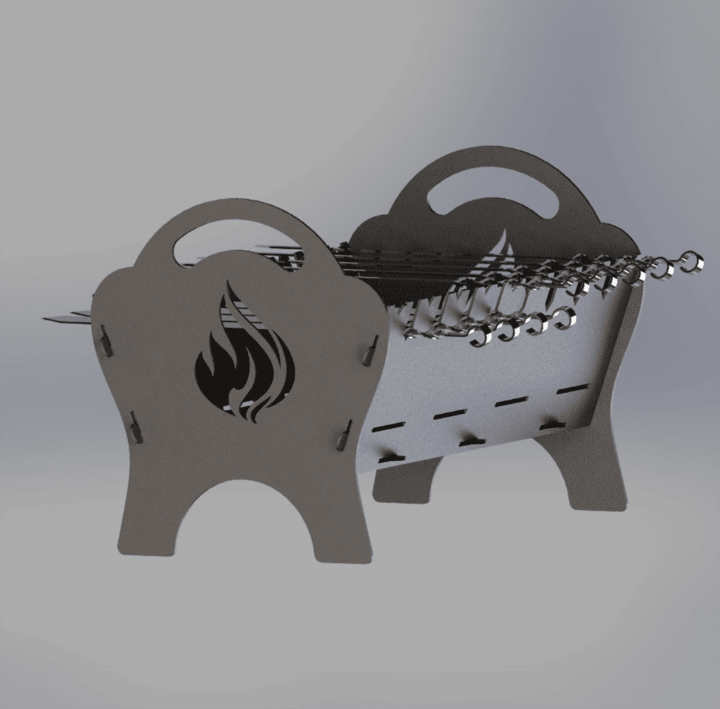 Spark Fire Fire Pit Grill. DXF files for plasma, laser cutting. Фото 7